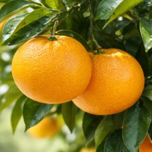 Amanatsu Japanese citrus growing on tree