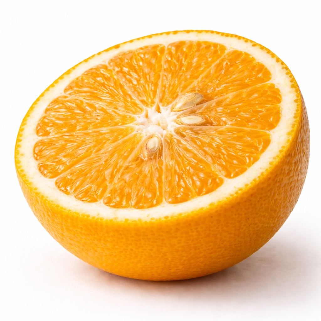 Hassaku Japanese citrus half cut