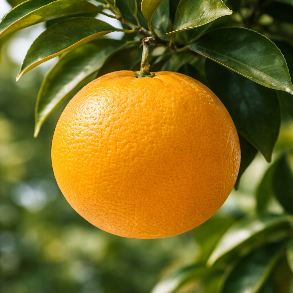 Hassaku Japanese citrus growing on tree
