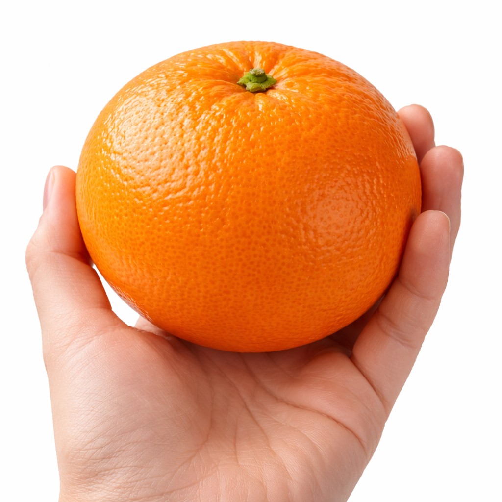 Iyokan Japanese citrus in hand