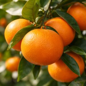 Iyokan Japanese citrus growing on tree