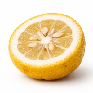 Yuzu Japanese citrus half cut