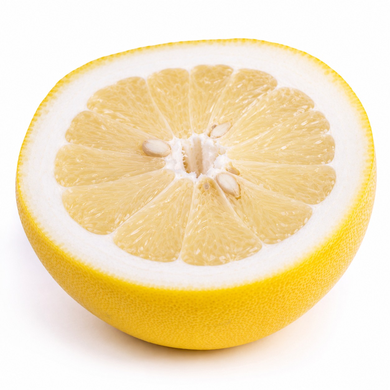 Hyuganatsu Japanese citrus half cut